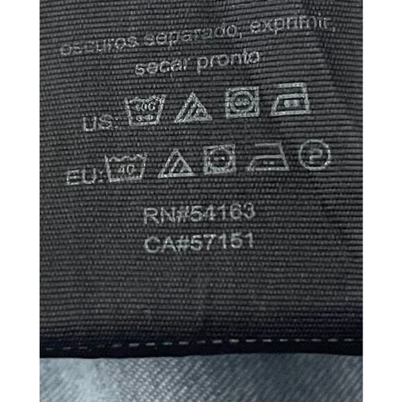 TOMMY HILFIGER HI-RISE DISTRESSED DENIM SHORTS, WOMENS, 14, DENIM BLUE, FOLD HEM - Picture 10 of 10